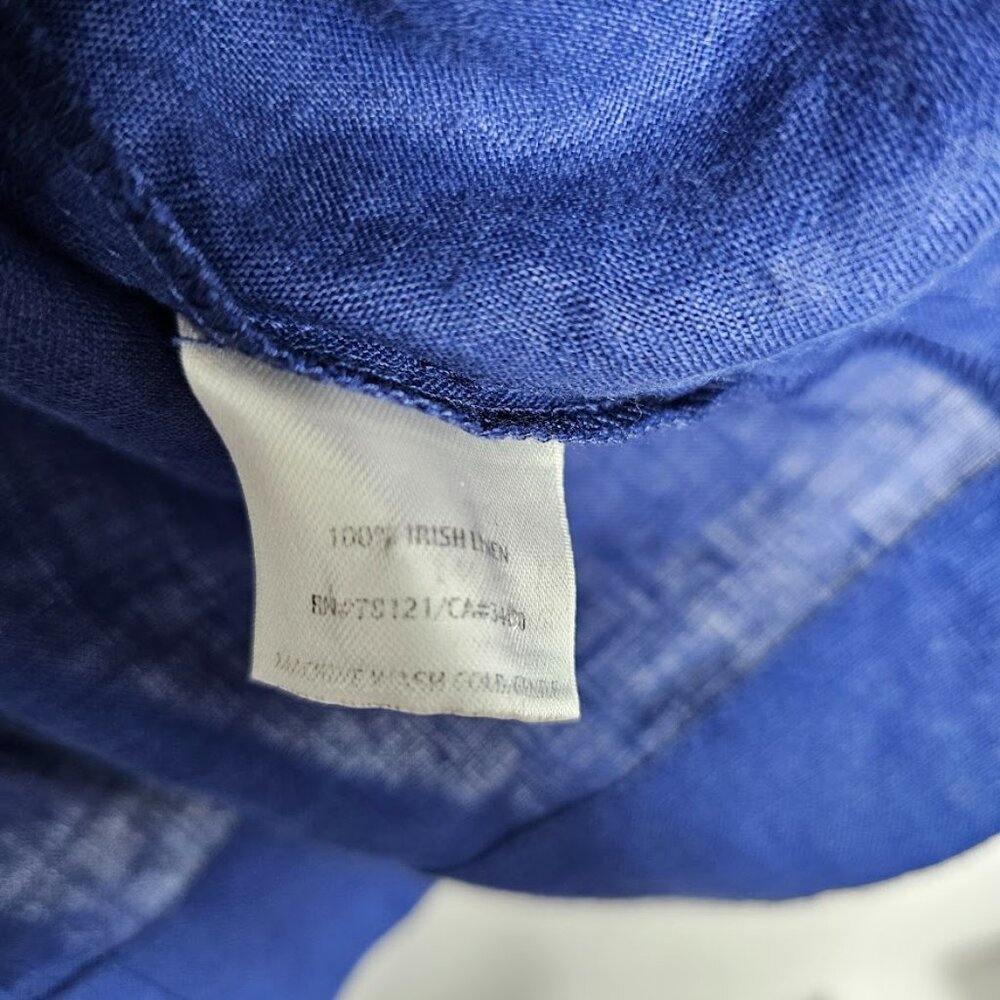 EILEEN FISHER Lightweight 100% Linen Blazer Jacket NAVY BLUE Plus size 1X Summer - Picture 4 of 7